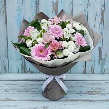 Букет цветов из:  Герберы, Альстромерии и Хризантемы #REPLACE_PRED# Сергиевском Ставропольского края