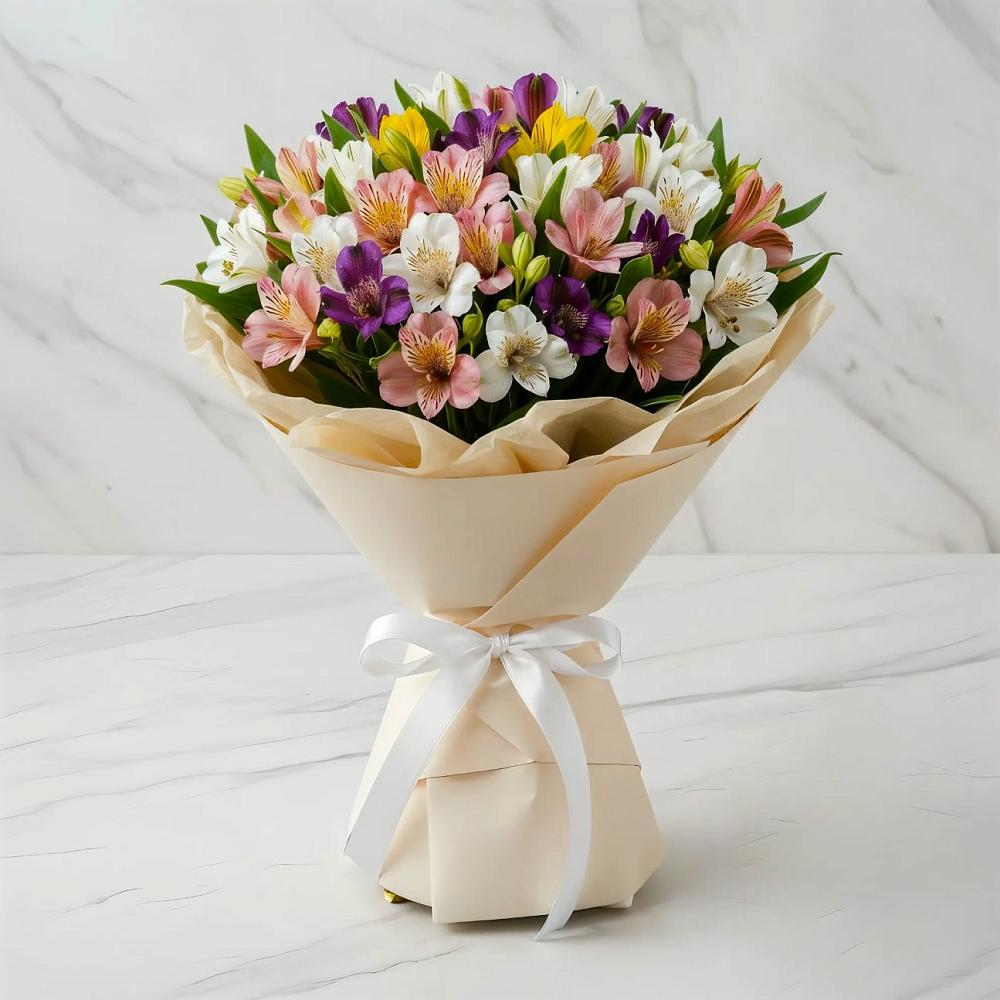 Букет цветов из: Альстромерии в Сергиевском Ставропольского края