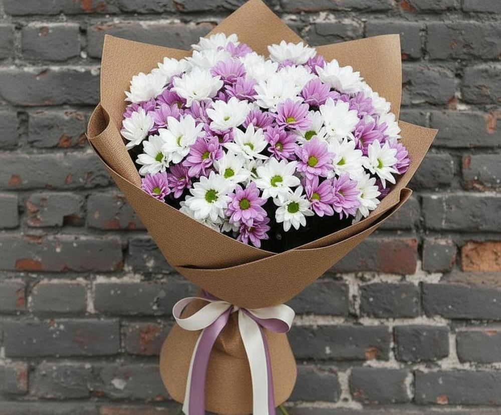 Букет цветов из: Хризантемы в Сергиевском Ставропольского края