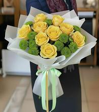 Букет цветов из:  Хризантемы и Розы в Сергиевском Ставропольского края