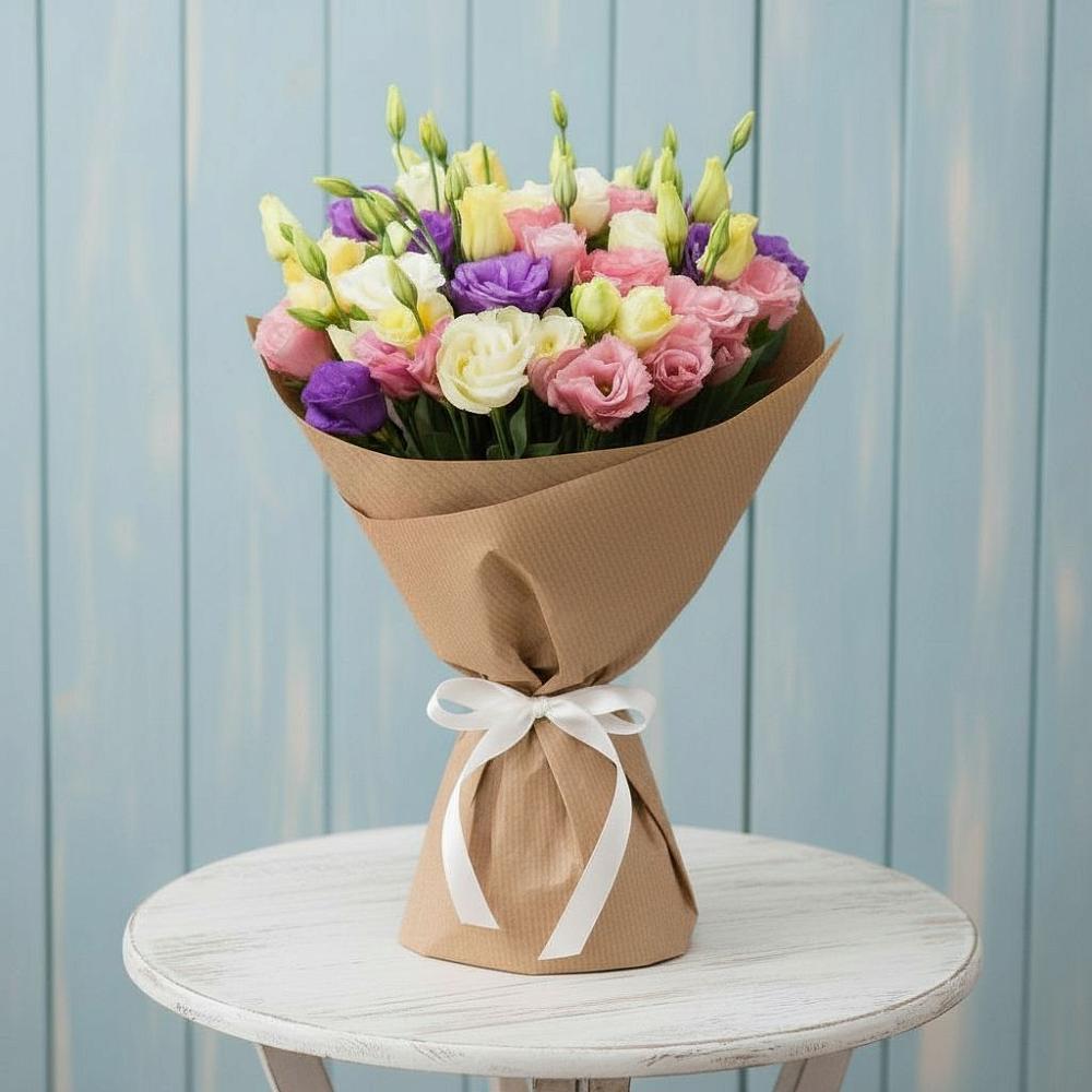 Букет цветов из: Лизиантусы в Сергиевском Ставропольского края