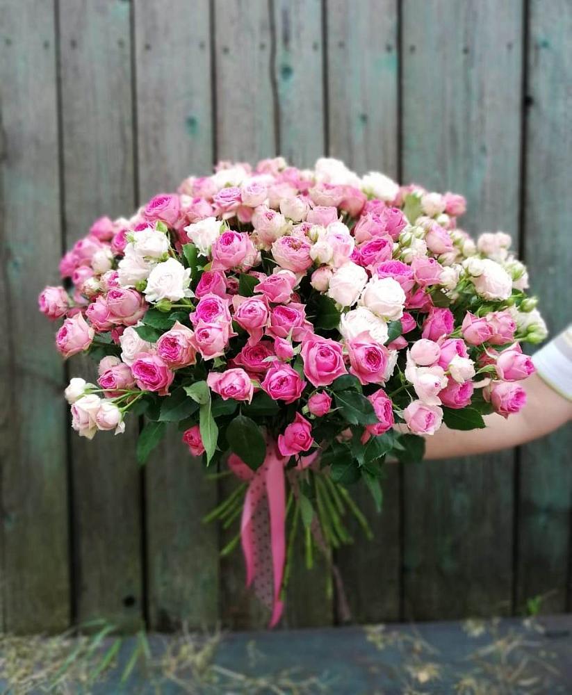 Букет Розовые кустовые розы Натали и Лав Лидия в Сергиевском Ставропольского края