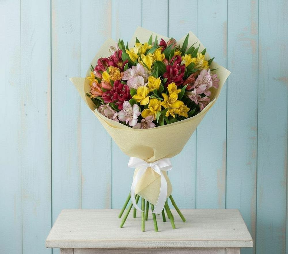 Букет цветов из: Альстромерии в Сергиевском Ставропольского края