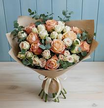 Букет цветов из:  Альстромерии и Розы в Сергиевском Ставропольского края